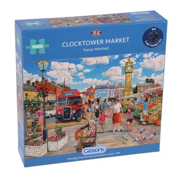 Puzzel Gibsons 1000 Stuk Clocktower Market